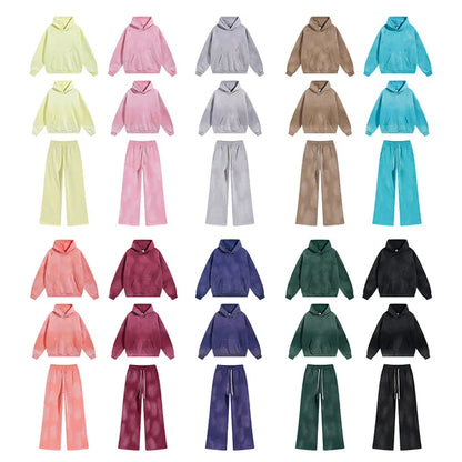 Trendy Ink-Splash Hoodie Set